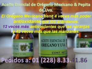 Aceite de Oregano Mexicano & Pepita de Uva.